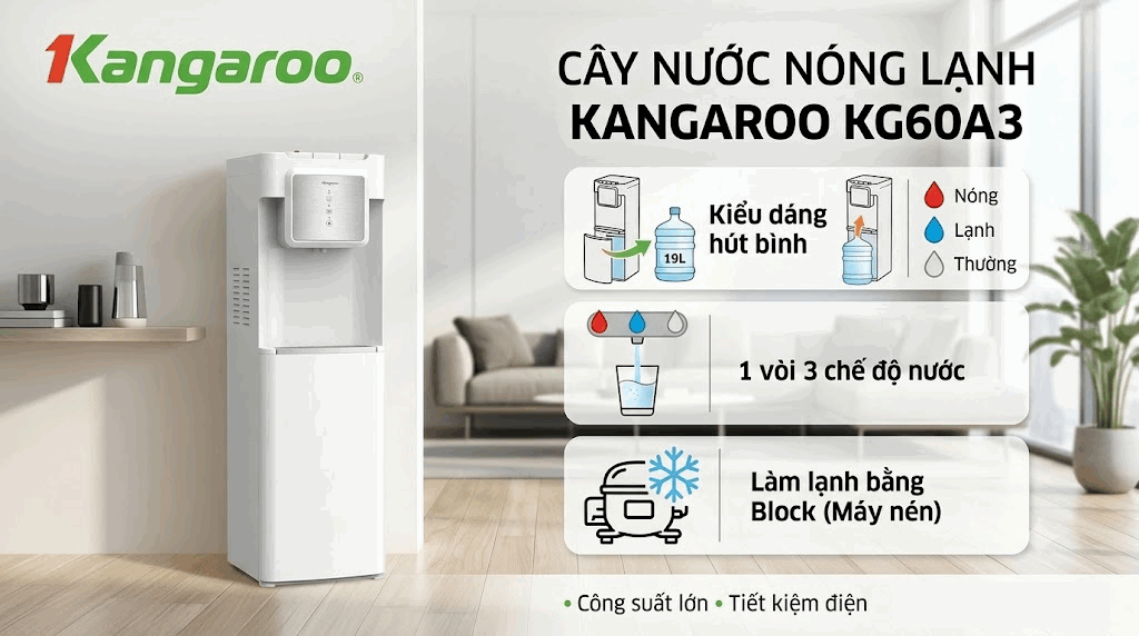 Cây nước nóng lạnh Kangaroo KG60A3
